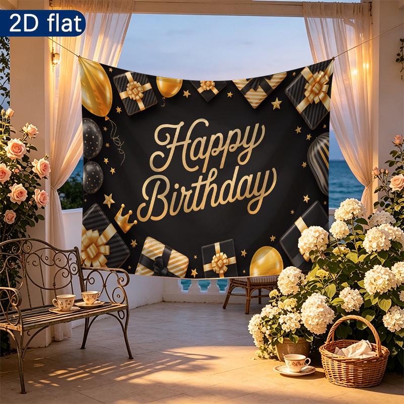Gold Balloon Party Background 1pc - Studio Photo Prop