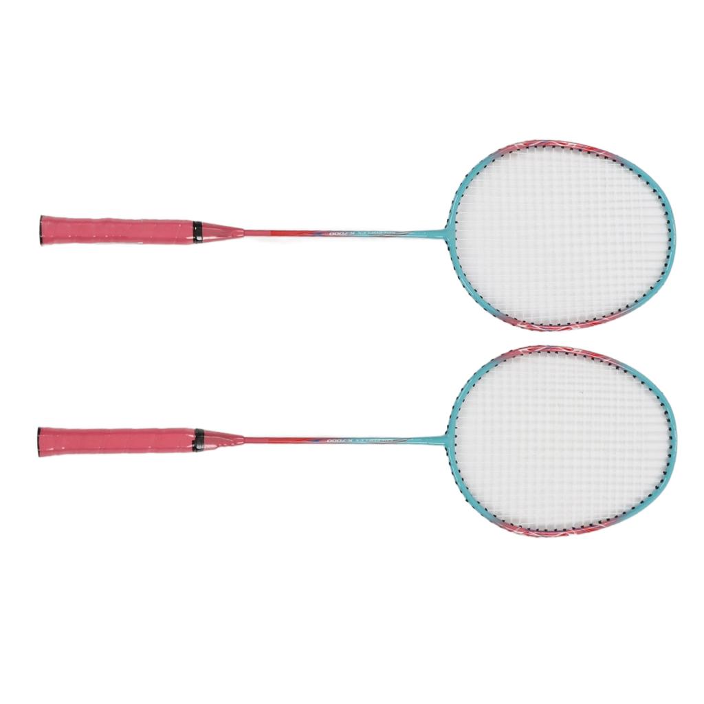Badminton Racket Lightweight Portable Iron Alloy Frame Double Badminton Racquets for Beginner