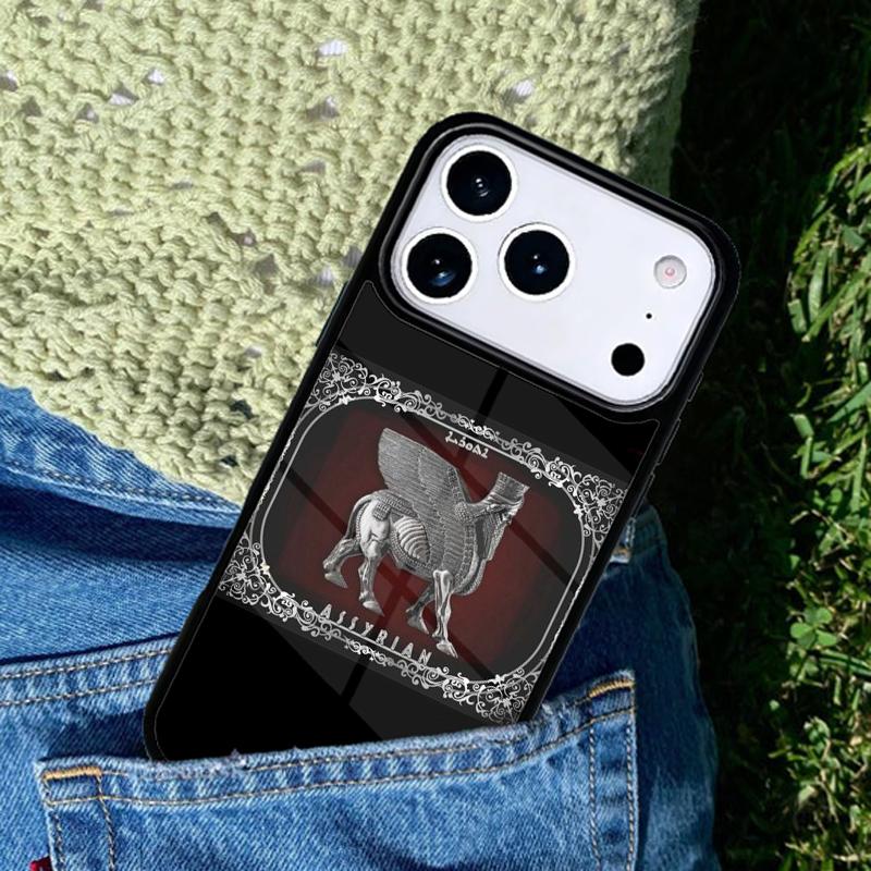 Lamassu Assyrian Mesopotamian soft Phone Case For iPhone 17 AIR 16 Pro Max 15 14 Pro 11 12 13 Shockproof Silicone Cover