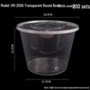 1000ml Round Transparent Plastic Takeaway Food Container with Lid