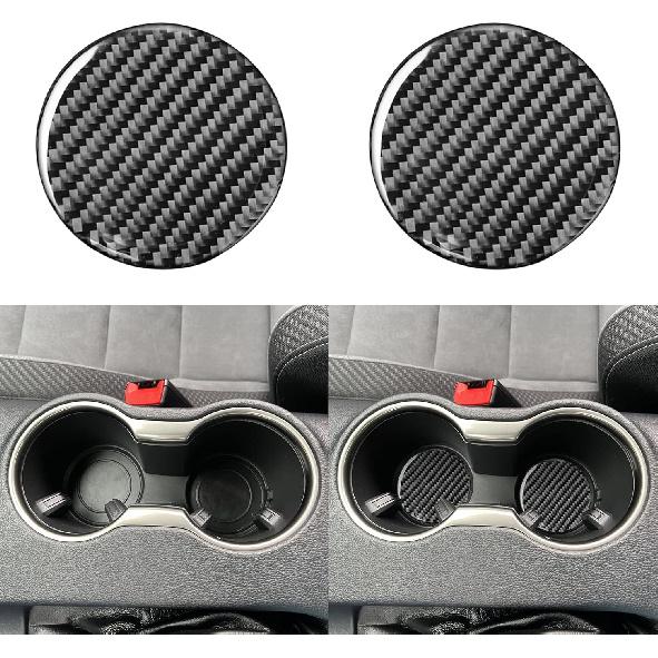 NVCNX Real Carbon Fiber Compatible with Ford Mustang GT 2015- 2016 2017 2018 Accessories Car Gear Shift Frame Cover Interior Trim Sticker Decal
