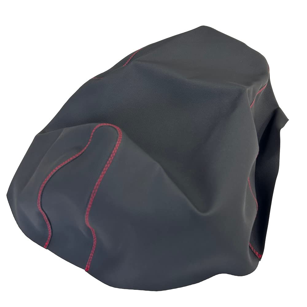 

seat covers for Yamaha Jog Made in Japan Suede Black with red double Product Custom-designed (SA36J/SA39J) (reupholstery replacement). (heavy-duty чёрный