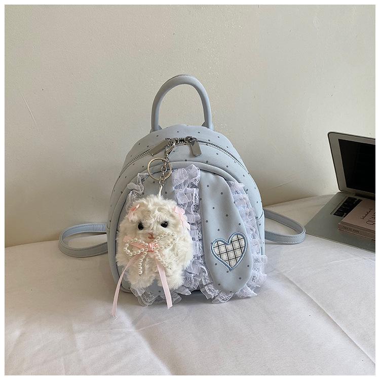 Schoolbag Cute Mini Backpack Women's 1011 New Niche Design Small Backpack Student Schoolbag Versatile Doll Pendant