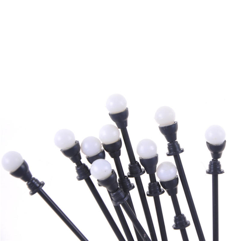10Pcs 1:100 Single Head Model Lights Garden Lamp With Wires And Bulbs Toys