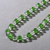 Summer Must-Have Grass Green Round Light Beads Contrasting Colors Transparent Beaded Collarbone Chain Niche Vacation Wind Dopamine Necklace Women