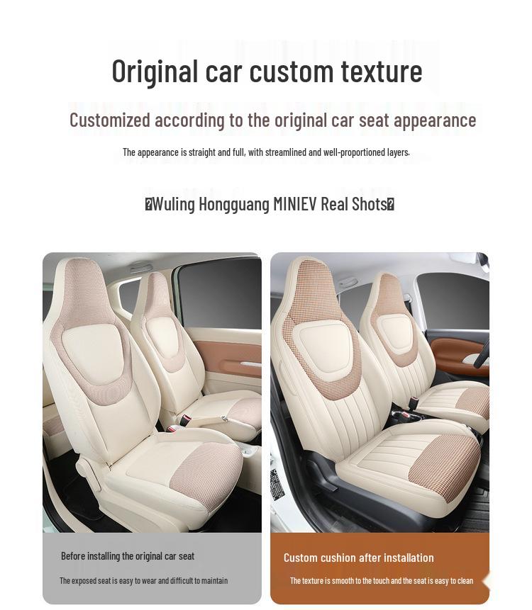 2024 Wuling Hongguang Mini Third Gen Full Coverage Cartoon Seat Cushions for Women