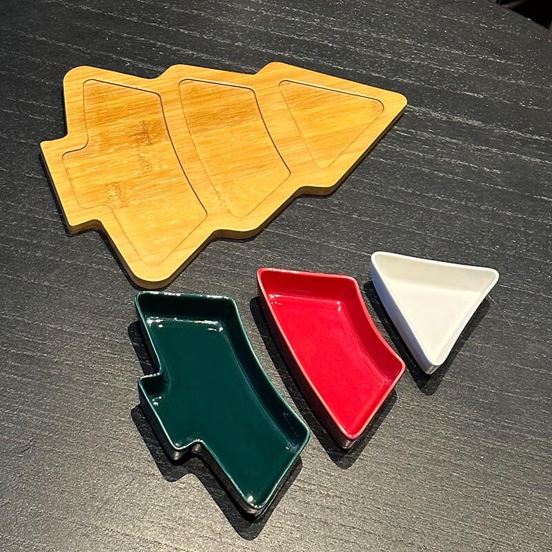 OLOEY Christmas Tree Divided Dry Fruit Plate