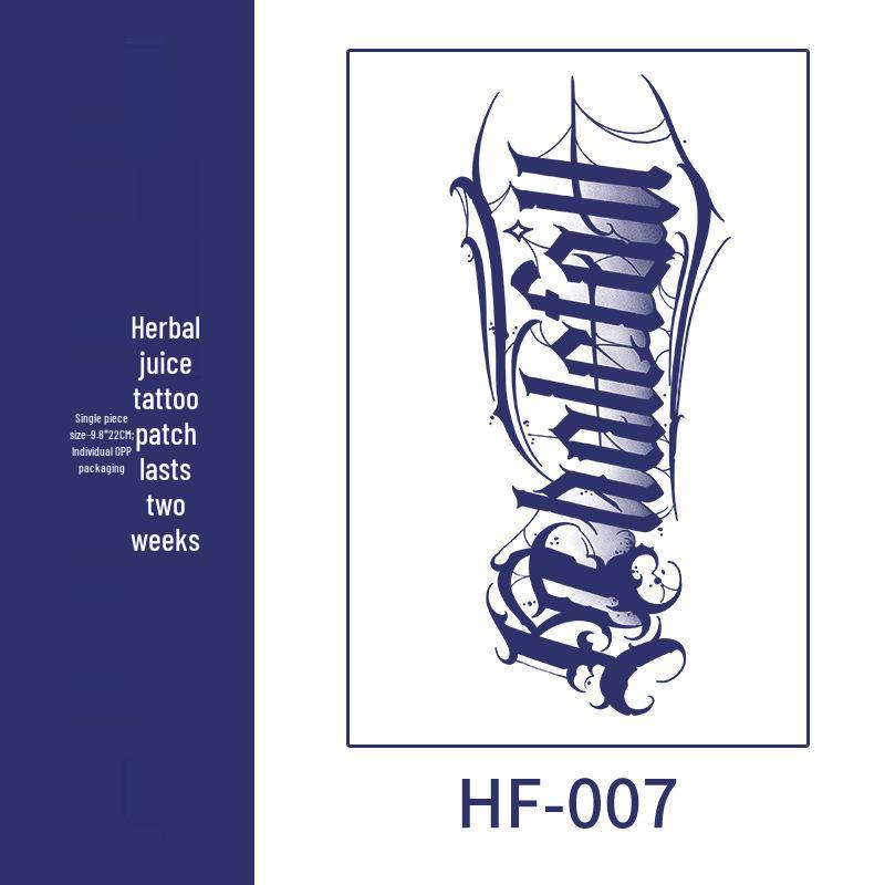 Waterproof Long-lasting European-American Herbal Arm Tattoo Sticker for Men