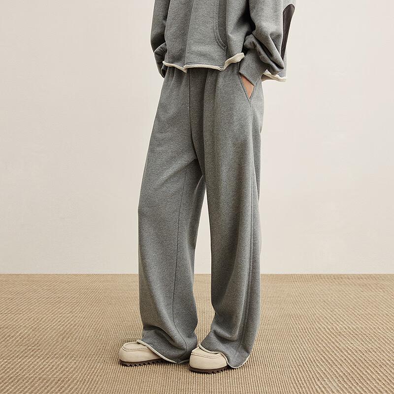 LESS 2025 Autumn Loose Cotton Straight Leg Trousers