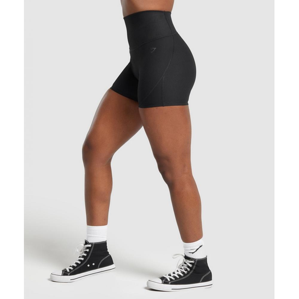 Gymshark Ribbed Shorts Black B9a2r Bb2j.