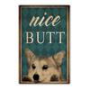 Retro art animal canvas painting lovely dog reading poster slogan wall painting living room bedroom home decoration mural No Frame