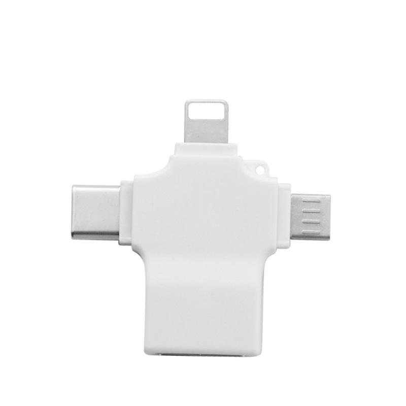 Mikro Usb/usb2.0 Konnektörleri X10 Model Plastik Metal 3'ü 1 arada OTG Dönüştürücü Adaptör