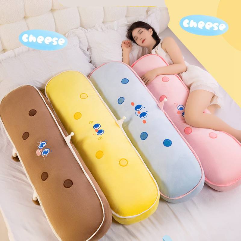 Long Dopamine Cheese Plush Toy Cute Cartoon Girl Sleeping Pillow Doll Cushion
