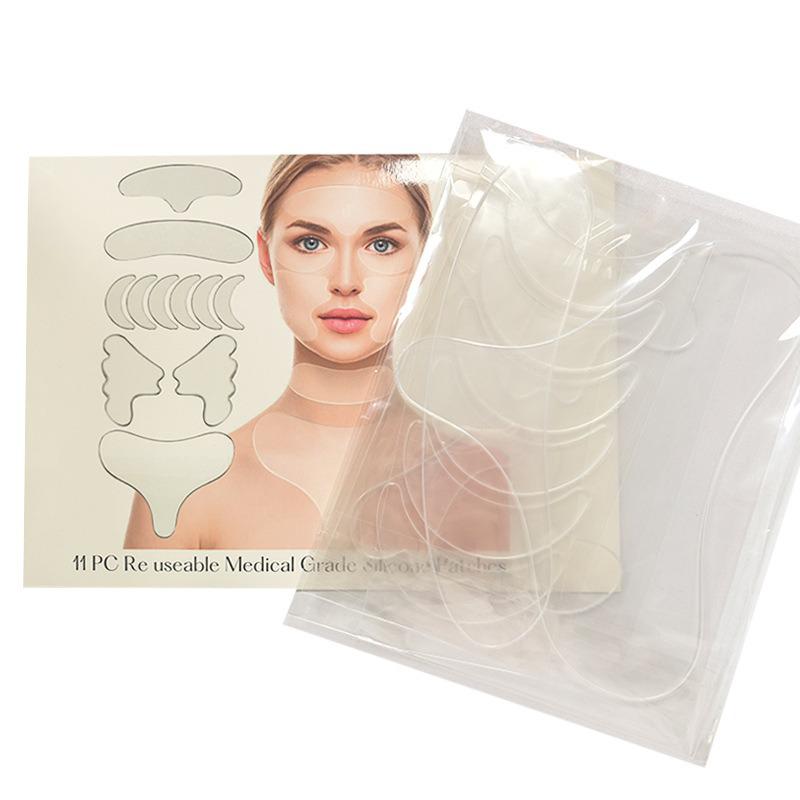 Silikon Anti-Falten Gesichts- und Augenpflaster Set zum Lifting und Straffen