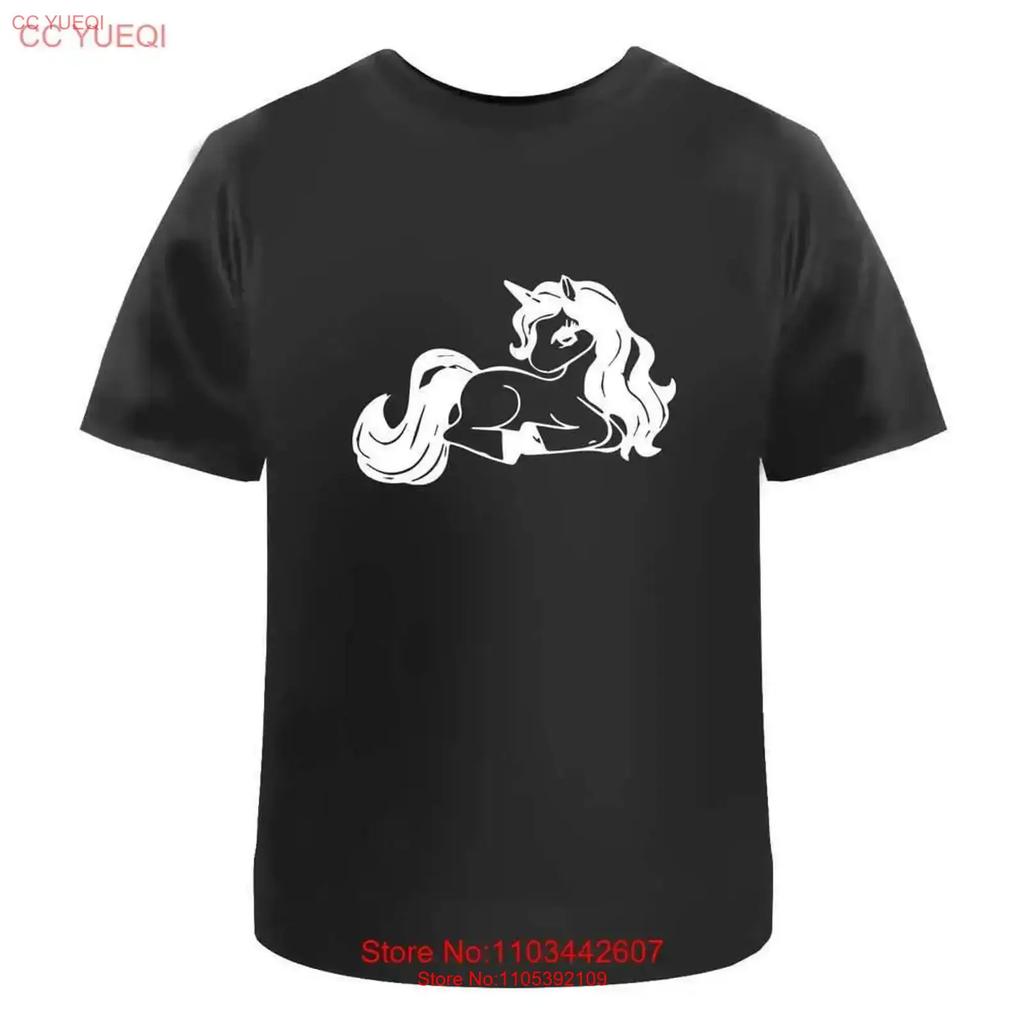 Adorable Unicorn Cotton T Shirt Ta046961 Vintage Washed Stretched Top For Everyday Wear Versatile Soft Unisex