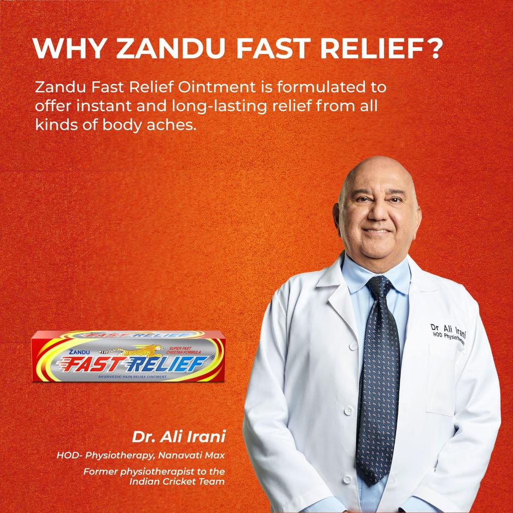 Zandu Fast Relief Ointment 45ml | Fire & Ice Pain Relief for Back, Neck & Shoulder Muscles