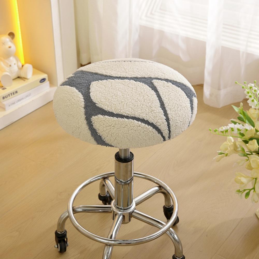 110 шт Утолщенный плюшевый чехол на вращающееся кресло круглый чехол на стул чехол на сиденье грязеотталкивающая защита эластичный и мягкий моющийся 1pc 1540₽