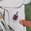 Серебряная подвеска с рубином 1.5ct, фианитами (2205289)