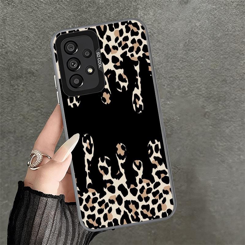 Leopard Print Trend Desgin Soft Phone Case for Samsung A17 A16 A15 A14 A13 A57 A56 A55 A54 A53 A37 A36 A35 A34 A33 A26 A25 A24 A