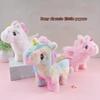 New Electric Walking Singing Little Pegasus Plush Toy Stuffed Animal Pegasus Toys 20cm Music Unicorn Toy for Kids Christmas Gifts