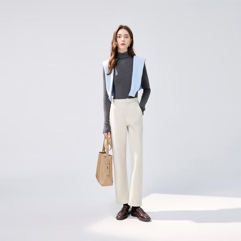 Autumn Water Yi Ren Women's Stylish Tapered Cropped Casual Pants