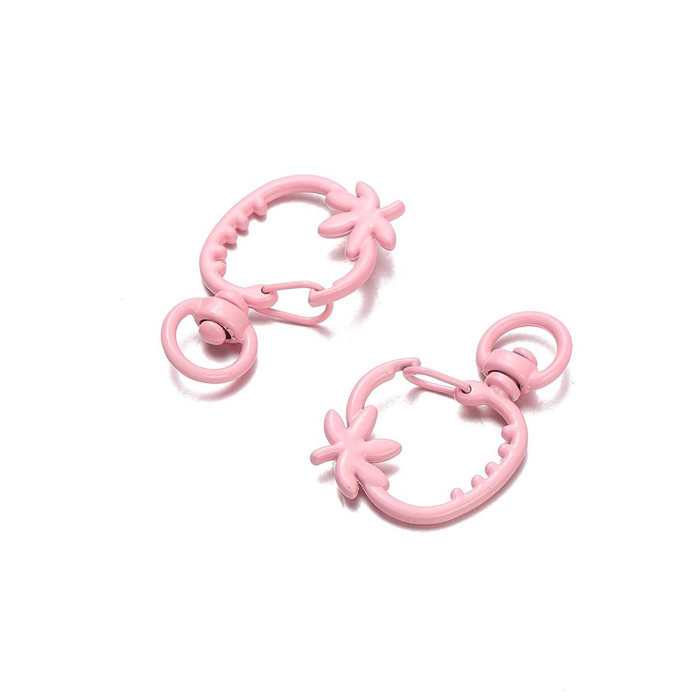 

5pcs/Lot Strawberries Shape Key Chain Colorful Split Keychain for DIY Key Chain Jewelry Making Accessories Supplies Wholesale розовый