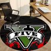 1pc GTA V Office Round Area Rug, Indoor Mat Suitable For Office,Bedroom Living Room Home Decor, Room Deco A0926024