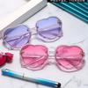 Heart-Shaped Honey Peach Kids' Sunglasses – Trendy Street Style for Round Face Girls