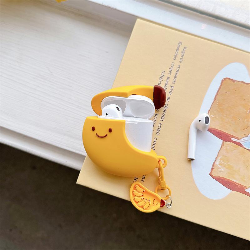 Cute Banana Expression for AirPods Pro1 Apple Bluetooth Headset Cover 1 Generation 1 Generation Protective Case Cartoon Woman