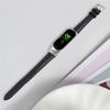For Xiaomi Mi Band 7 Buckle Design Top Layer Cowhide Leather Bamboo Grain Adjustable Watch Band with Silver Protective Cover