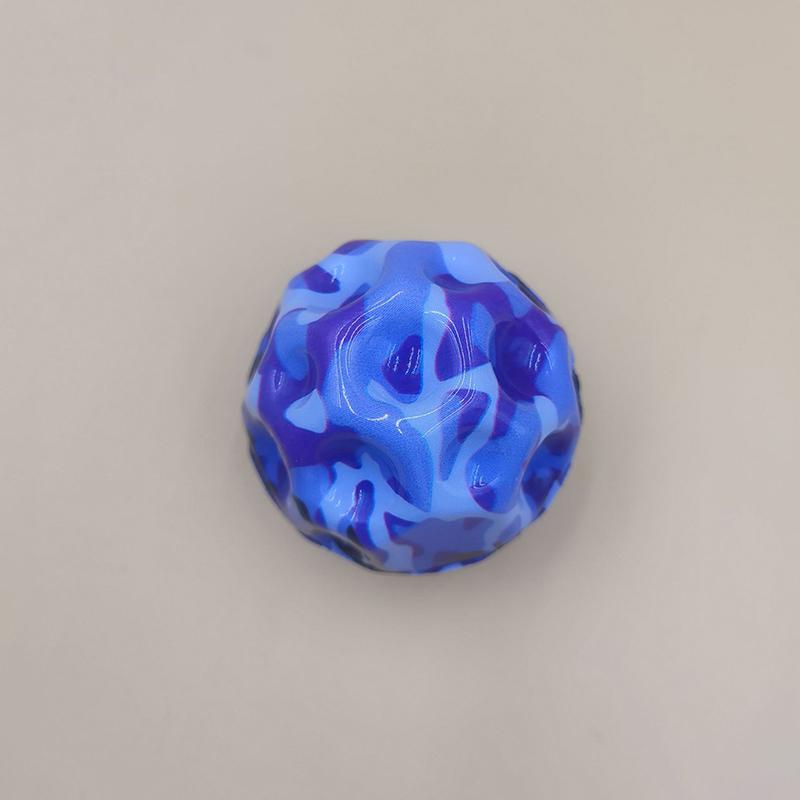 Useful Hole Galaxy Soft Bouncy Ball Anti-Fall Moon Shape Porous Bouncy Ball Popping Sensory Fidget Toy Adult Kids Stress Relief