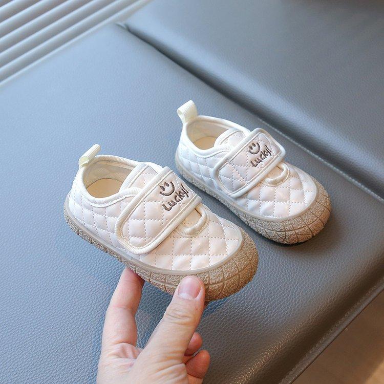 

Baby shoes toddler shoes 2025 spring and autumn breathable boys soft sole single shoes infant indoor shoes children s shoes 25 бежевий
