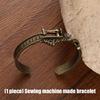 Creative Sewing Machine Shape Alloy Bracelets Sewing Machine Shape Bangle Unisex Handcrafted Festival Wear Accessory