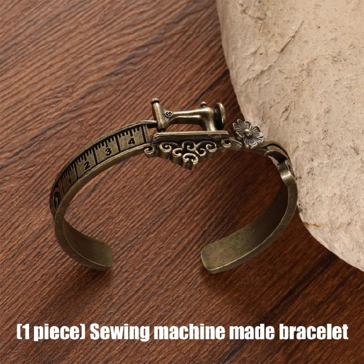 Creative Sewing Machine Shape Alloy Bracelets Sewing Machine Shape Bangle Unisex Handcrafted Festival Wear Accessory