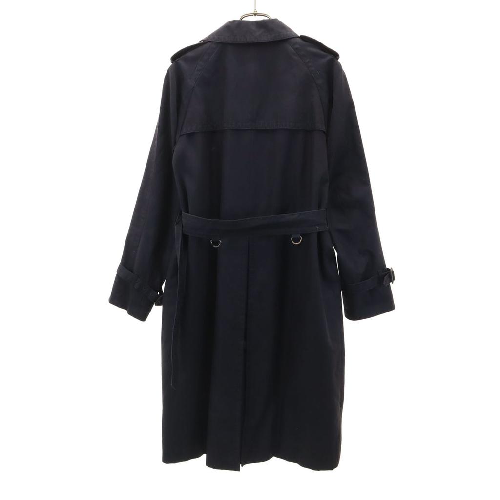 Aquascutum LONDON Made In Japan Trench Coat 8 Dark Blue Women Used