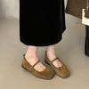 Fashion Bailamos Autumn Women Flats Fashion Round Toe Slip On Ballet Shoes Soft Flat Heel Outdoor Dress Ballerin Elegant Mary Jane Shoes