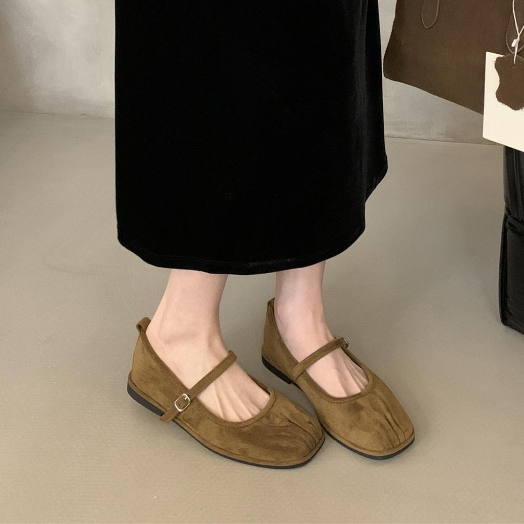 Fashion Bailamos Autumn Women Flats Fashion Round Toe Slip On Ballet Shoes Soft Flat Heel Outdoor Dress Ballerin Elegant Mary Jane Shoes