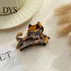 Hair Clip Women Claw Cat Shape Shiny Rhinestones Inlaid Plastic Anti-slip Teeth Back Head Shark Clamp Accessory
