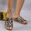 Trend Open Toe Dames Wedge Zomer Mode Luipaard Print Ademend Comfortabele Sandalen Dames Gesp Vrouwelijke Voetkleding