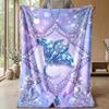 Magical Turtle Pond Theme Blanket Lightweight Warm Flannel Blanket Decorative Throw Blanket for Home Decoration