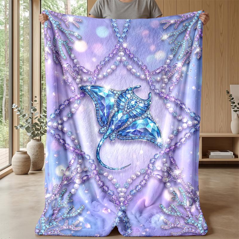 Magical Turtle Pond Theme Blanket Lightweight Warm Flannel Blanket Decorative Throw Blanket for Home Decoration