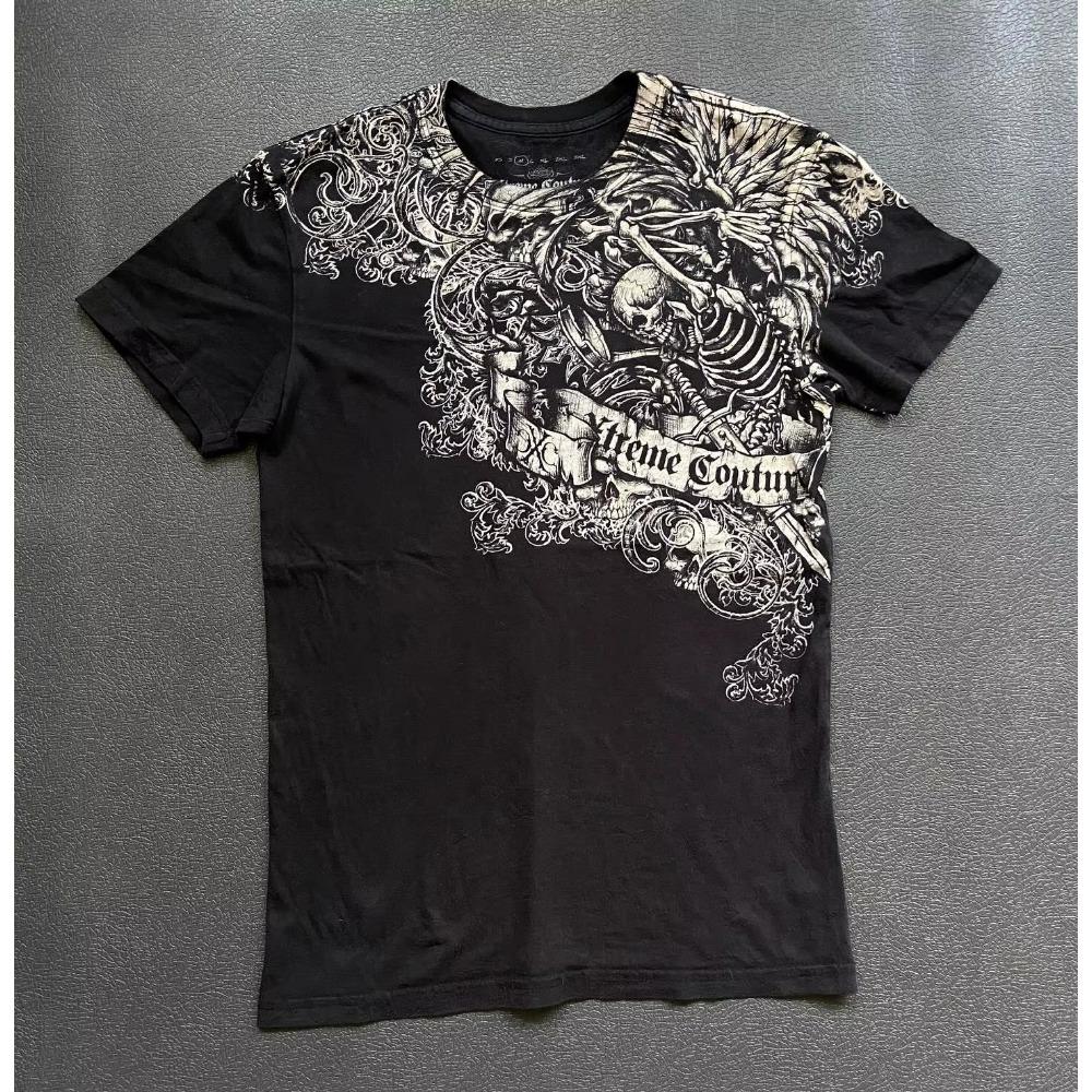 Retro Angel Wing Men Short Sleeves Harajuku High Street American Fashion T-shirt Man Women Summer Tops