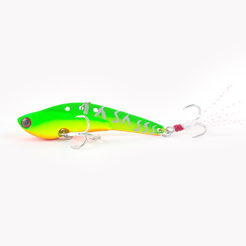 

Металлическая приманка VIB Bighead Fish с крючком с канавкой для крови для пресноводной и морской рыбалки - Идеально подходит для язя и окуня. 18g 7.5cm