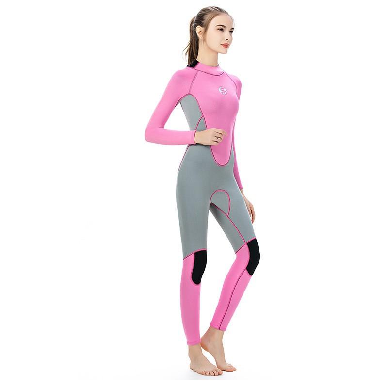 3mm Full Body Wetsuit Women Surfing Swimming Diving Thermal Protection Long Sleeve Pants