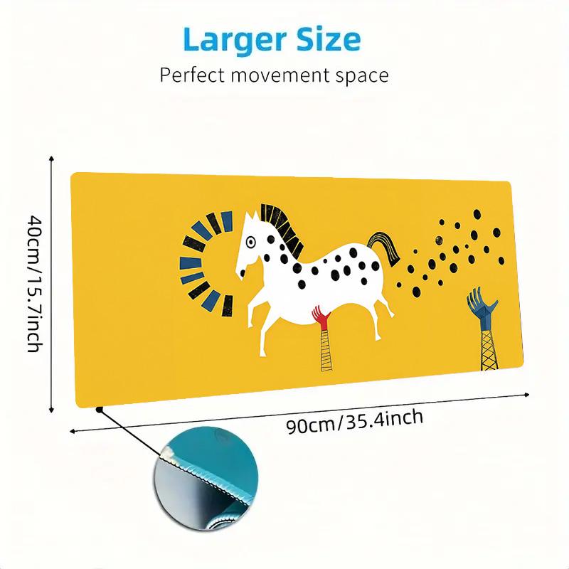 HorseNet Lace Solid Color Mouse Pad Large Gaming Table Cushion Non-slip Laptop Tablet Big Mousepad XXL Mat Mini PC Playmat With Lock edge