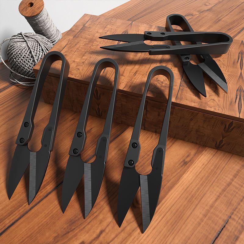 Manganese Steel U-Shaped Sewing Scissors for Fabric, Paper, and Thread Cutting