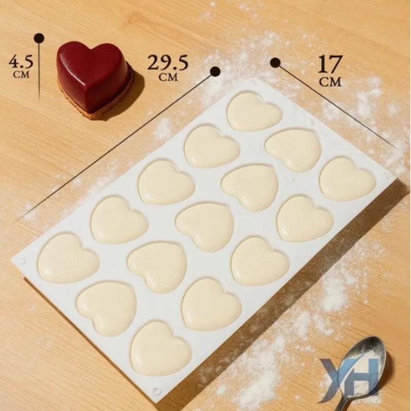 Heart Shaped Chocolate Silicone Baking Molds For French Dessert Mousse Pastry Fondant Candy Gummy Cake Decoration Bakeware Mold