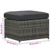 4 Piece Garden Lounge Set with Cushions Poly Rattan Anthracite