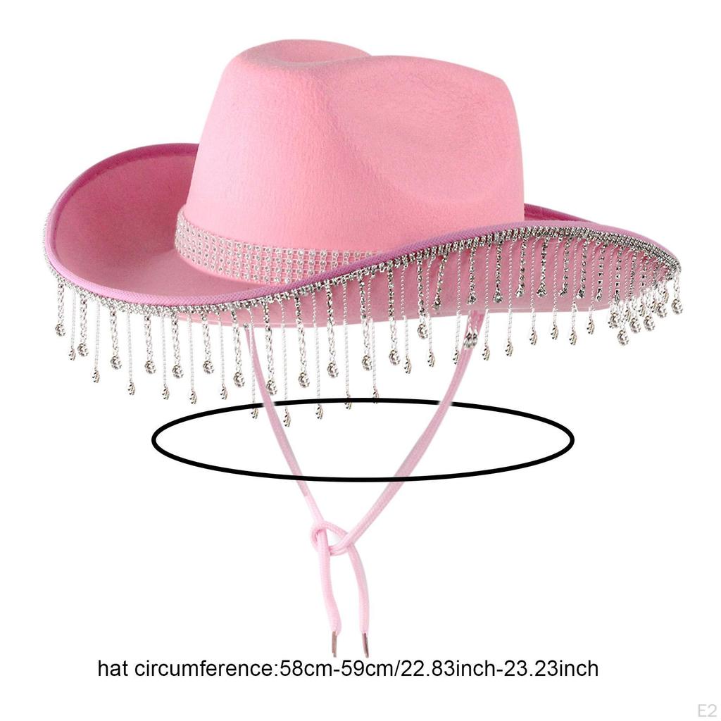 Classic Pink Western Cowboy Hat for Women, Great Halloween Parties
