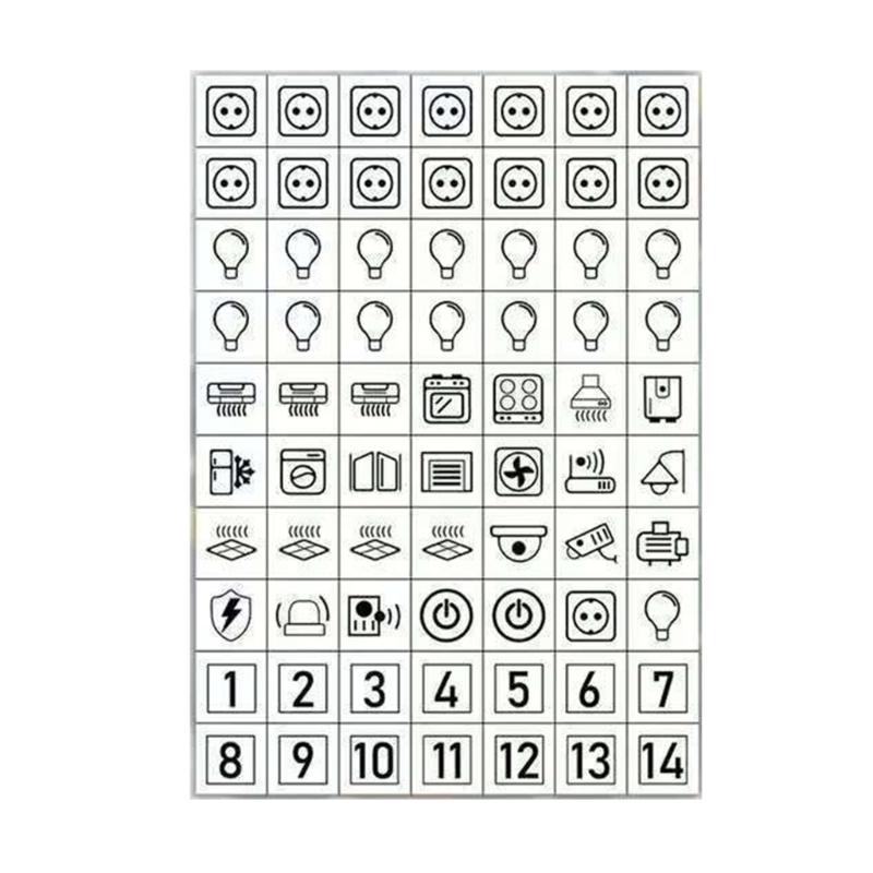 Наклейки для електричних панелей, етикетки, наклейки, кастомізовані, для точного маркування схем, ідентифікація електричних панелей